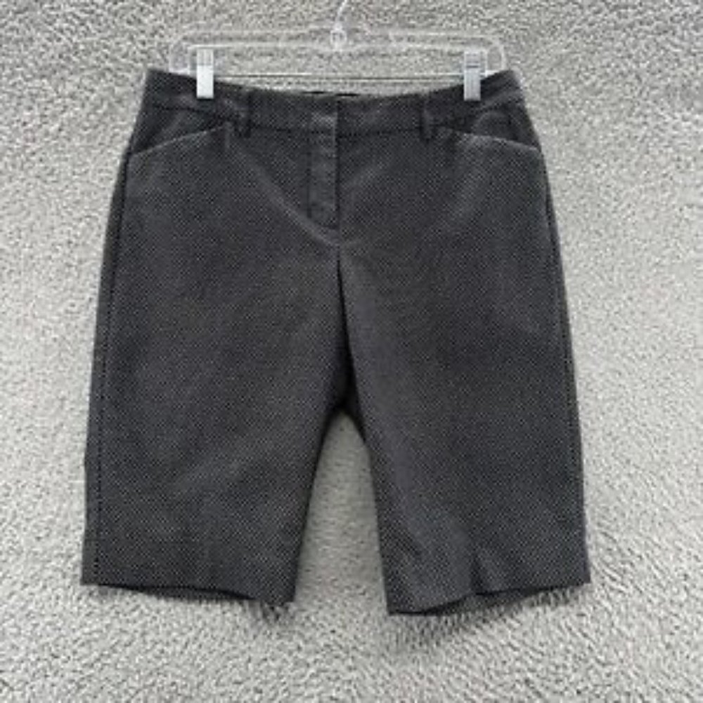 Express Shorts Women's 6 Black‎ Editor Shepherds Check Bermuda Shorts Size 6